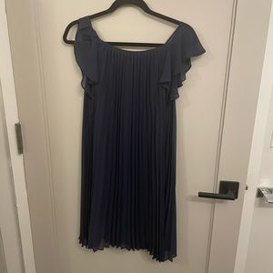 Bcbg Generation Navy Blue Ruffle Dress